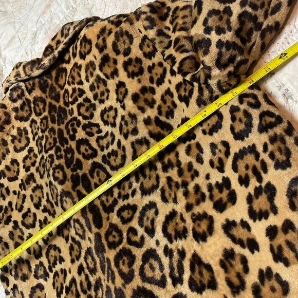 vintage 1960s faux fur cropped leopard print jacket union made size medium - Picture 6 of 7
